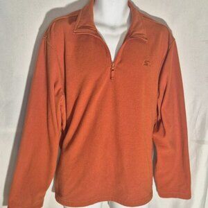 5Star stylish Burnt orange zippered velour jacket in size XL